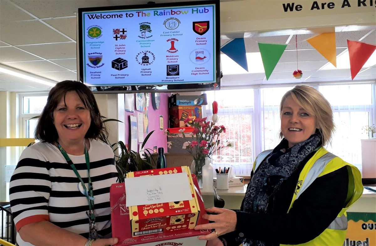 COVID19 Donation of Biscuits Rotary Club of Livingston